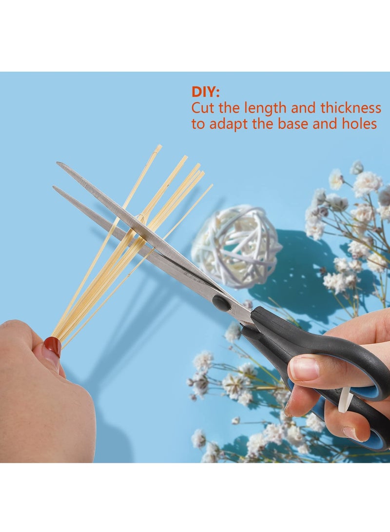 Excefore Dried Flowers Decoration, 91 Pcs Natural Pampas Grass Bouquets Boho Decor, DIY Mix Preserved Flowers Wreath with Bamboo Semicircle Base for Fall Arrangement, Wedding, Farmhouse Party - Image 3