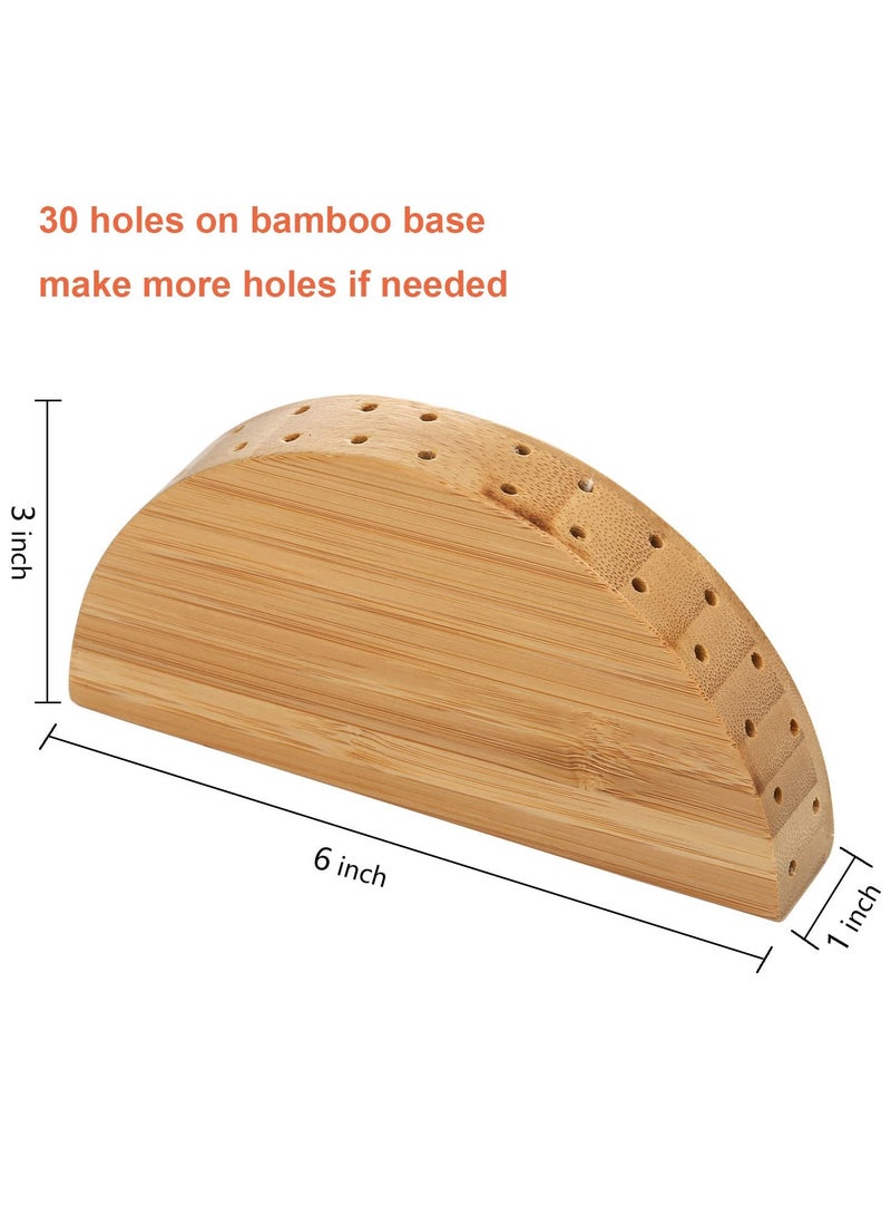 Excefore Dried Flowers Decoration, 91 Pcs Natural Pampas Grass Bouquets Boho Decor, DIY Mix Preserved Flowers Wreath with Bamboo Semicircle Base for Fall Arrangement, Wedding, Farmhouse Party - Image 5