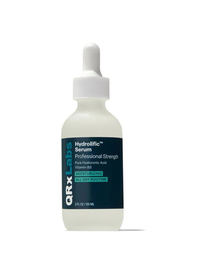 QRxLabs Hydrolific Serum - Ultra Pure Hyaluronic Acid Serum Boosted with Vitamin B5 (LARGE 2 oz) – Formulated to Maximize Dermal Penetration and Provide Long-Lasting Hydration – Best Skin Moisturizing Serum - Image 1