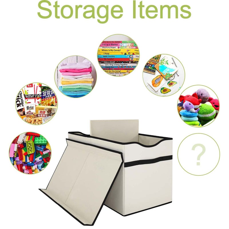 YOLOXO Toy Box Chest, Collapsible Sturdy Storage Bins with Lids, Extra Large Kids Toy Storage Organizer Boxes Bins Baskets for Kids, Boys, Girls, Nursery Room, Playroom, Closet (New Beige) - Image 4