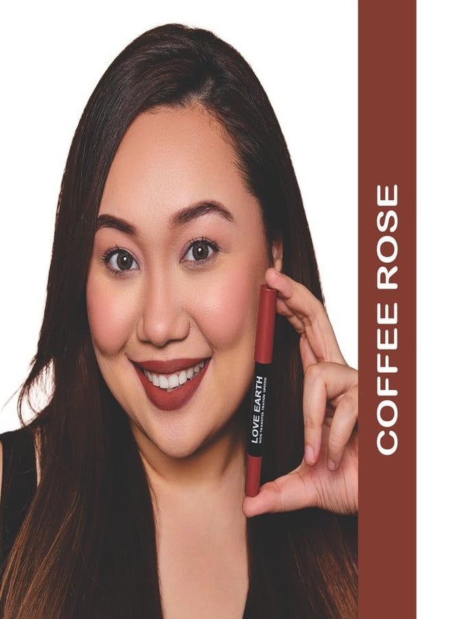 Love Earth Non-Transfer Crayon Lipstick-Coffee Rose | Lightweight & Longlasting, Smudge Proof, Transferproof, Matte | up to 12 Hours Stay - 3.5g - Image 4