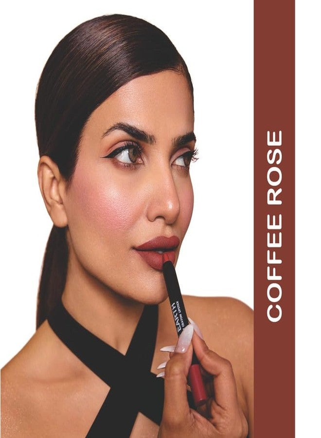 Love Earth Non-Transfer Crayon Lipstick-Coffee Rose | Lightweight & Longlasting, Smudge Proof, Transferproof, Matte | up to 12 Hours Stay - 3.5g - Image 3