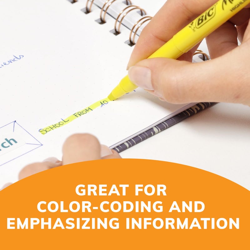 BIC Brite Liner Highlighters, Chisel Tip, 24-Count Pack of Yellow Highlighters, Ideal Highlighter Set for Organizing and Coloring - Image 4