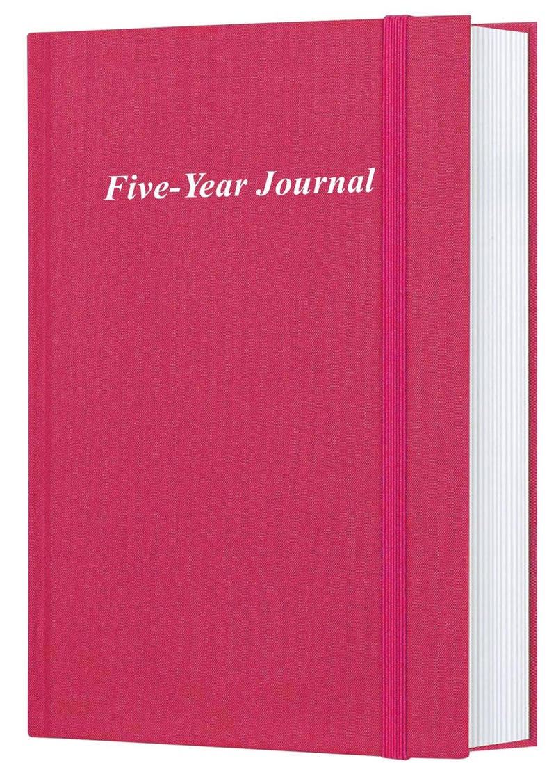 Tuun Fuplan Hard Cover 5 Year Journal | The Easiest to Use Five Year Journal | Quick and Easy Five Year Memory Notebook | 5.8'' x8.3'', Pink - Image 1