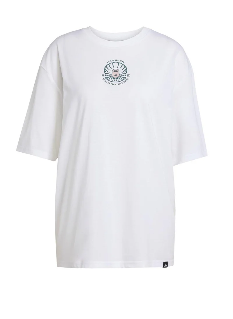 Adidas WHITE Climacool Strength Training Graphic T-Shirt for Women | Best Price UAE