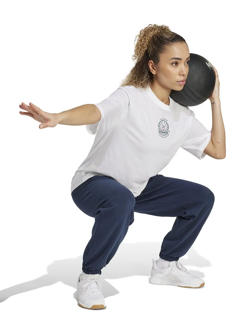 Adidas WHITE Climacool Strength Training Graphic T-Shirt for Women | Best Price UAE