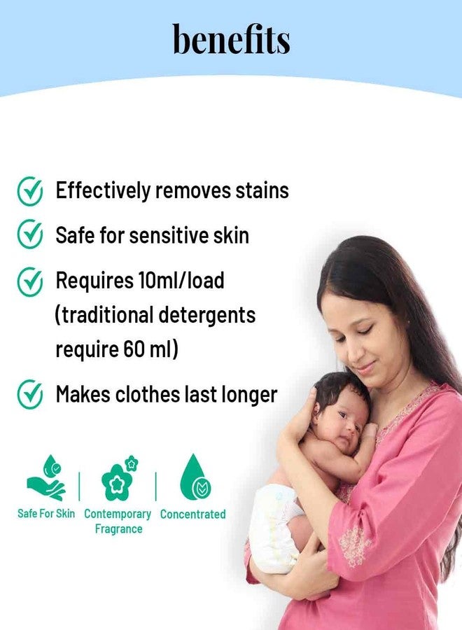 Born Good Natrual Concentrated Laundry Detergent | 1000ml | 100 Loads | Plant-Based, Biodegradable, Non-Toxic, Eco-Friendly, Organic, Herbal | Tough on Stains & Odour, Gentle on Skin | Baby-Safe - Image 2