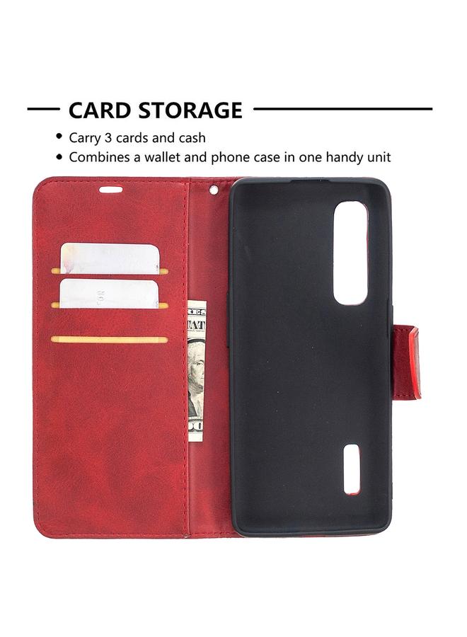 اس-توب جراب لهاتف OPPO Find X2 Pro بتصميم كلاسيكي من جلد الحمل، بلون نقي، مع حامل وفتحات للبطاقات ومحفظة وحبل تعليق - Image 5