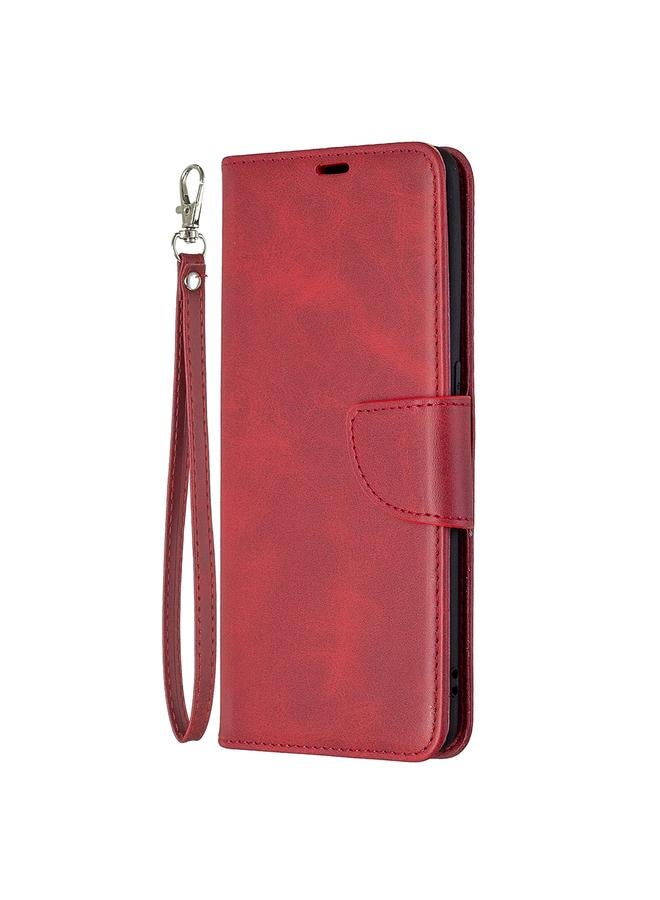 اس-توب جراب لهاتف OPPO Find X2 Pro بتصميم كلاسيكي من جلد الحمل، بلون نقي، مع حامل وفتحات للبطاقات ومحفظة وحبل تعليق - Image 2