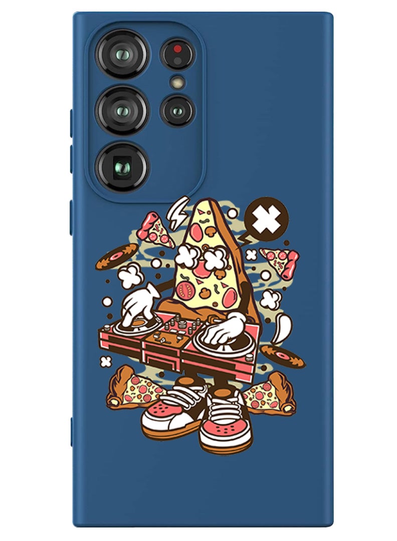 Theodor Protective Slim Fit Case Liquid Silicone Cover with Full Body Protection Anti-Scratch Shockproof Case For Samsung Galaxy S24 Ultra (Blue) - Pizza dj - Image 1