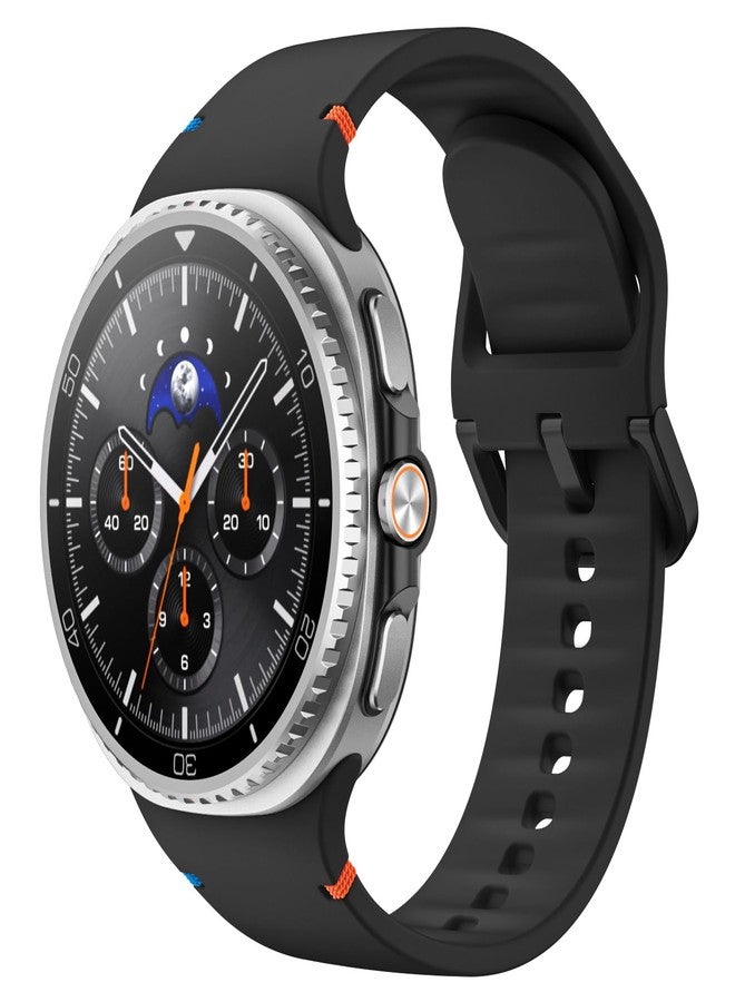 MoKo Sport Band for Samsung Galaxy Watch 8 Band 40mm 44mm/Galaxy Watch 8 Classic 46mm, Soft Silicone Replacement Strap for Men Women, M/L, Black - Image 1