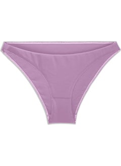 Yohannes Club Women's Cotton Basic Bikini Panties, 5-Pack, Salmon, Powder, Lilac, Navy Blue, Black  - Image 3