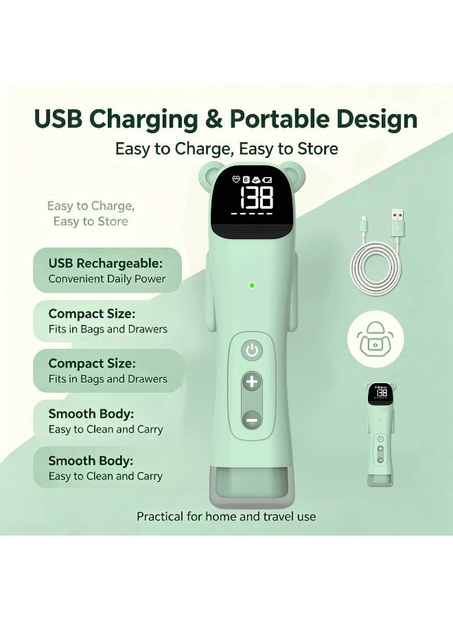 JC JIUCHUANG جهاز مراقبة نبض قلب الجنين دوبلر محمول لاسلكي يعمل بالشحن عبر USB، جهاز كشف معدل ضربات قلب الطفل بشاشة LCD رقمية، جهاز مراقبة منزلي مضغوط للنساء الحوامل - Image 5