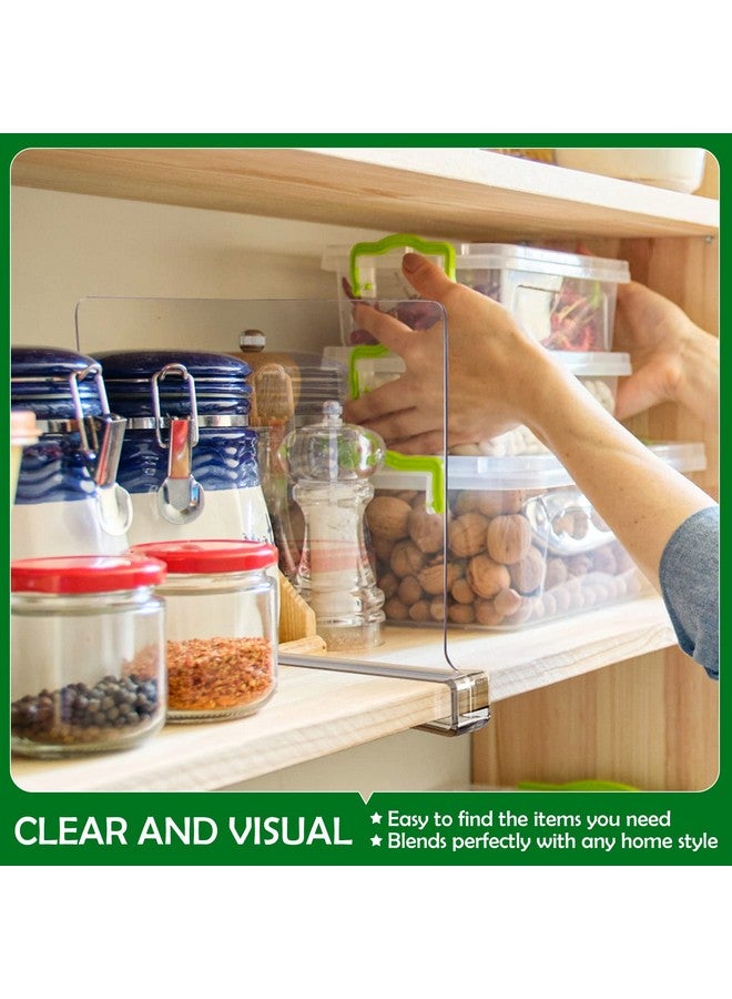 Consevisen Consevisen Shelf Dividers for Closet Organization and Storage, 8 Pack Acrylic Clear Closet Shelf Dividers for Wood Shelves, Vertical Sweater Handbag Purse Organizer for Bedroom Kitchen Office  - Image 4
