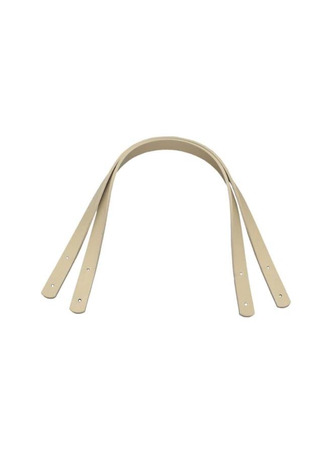klarako 2pcs PU Leather Purse Handles Totebag Straps Replacement Handbag Handle for DIY Handbag Purse Making Accessories (Beige)60cm  - Image 1