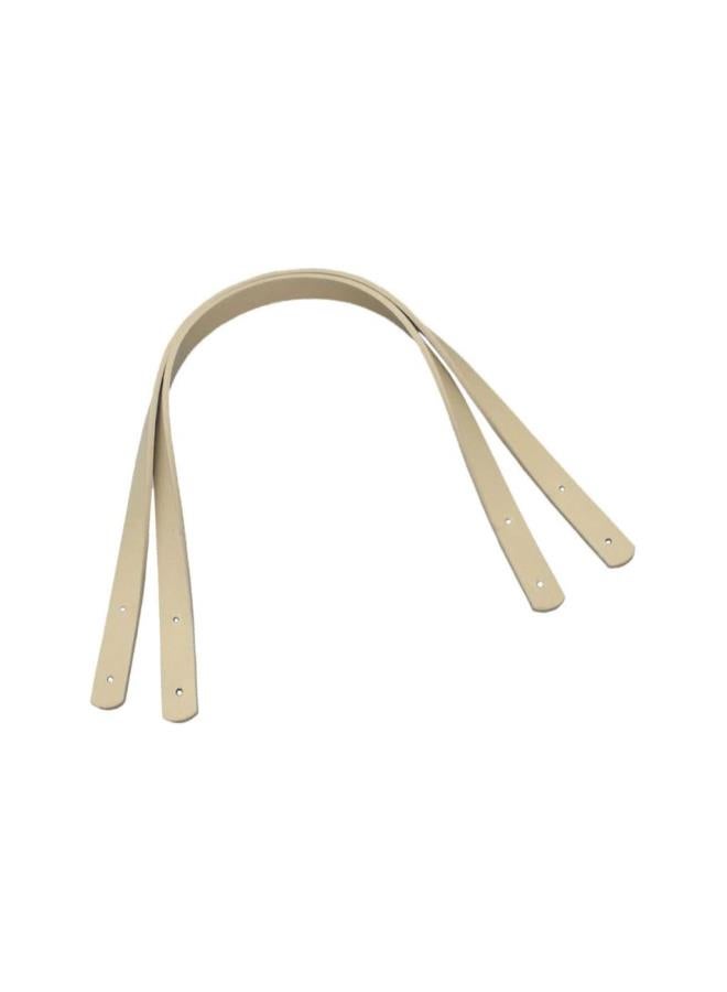 klarako 2pcs PU Leather Purse Handles Totebag Straps Replacement Handbag Handle for DIY Handbag Purse Making Accessories (Beige)60cm  - Image 3
