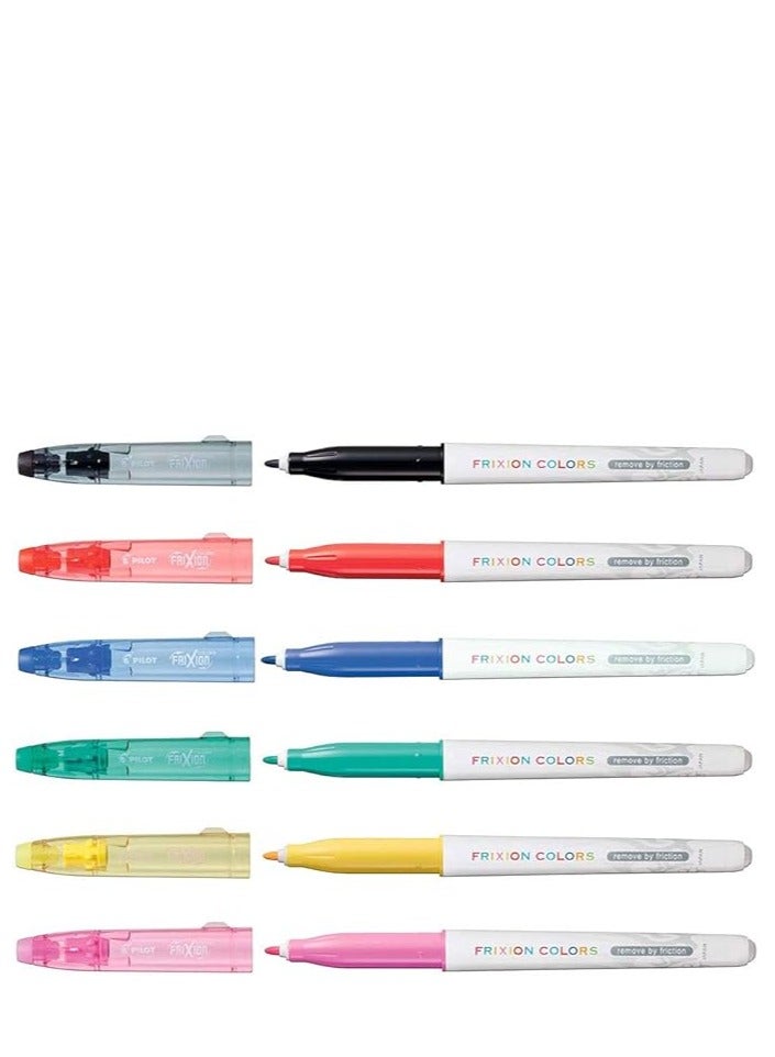 Pilot 6-Pieces  Frixion Coloring Pen Set Multicolor - Image 2