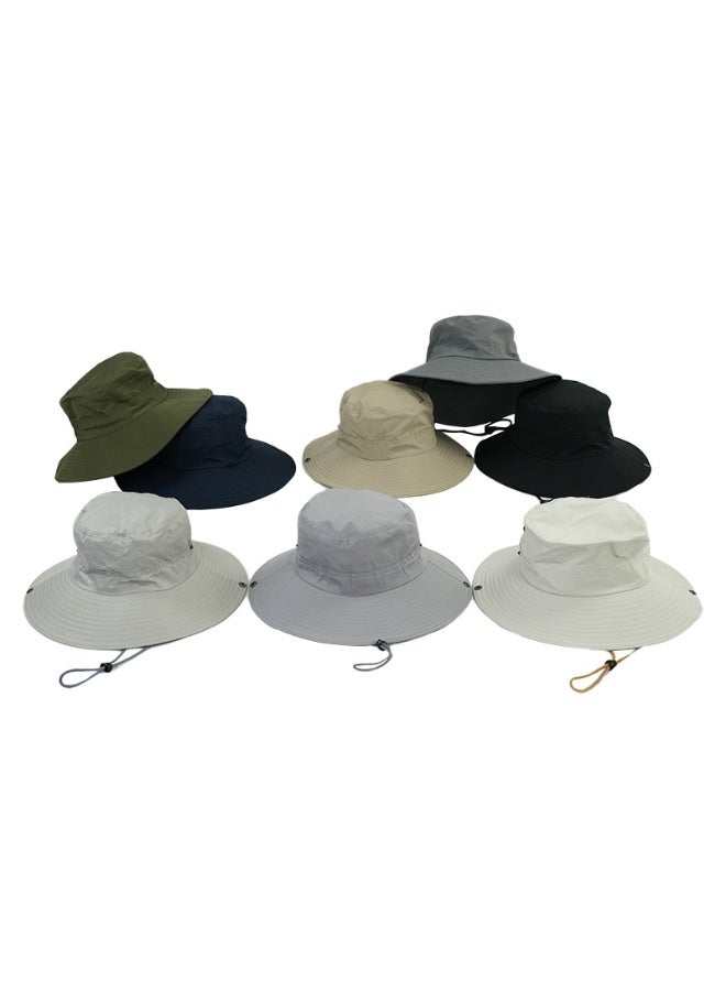 NIBEMINENT Men Women Sun Hat Cowboy Hat with Straw Wide Brim Bucket Breathable Boonie Hats for Fishing, Hiking, Garden, Beach - Image 4
