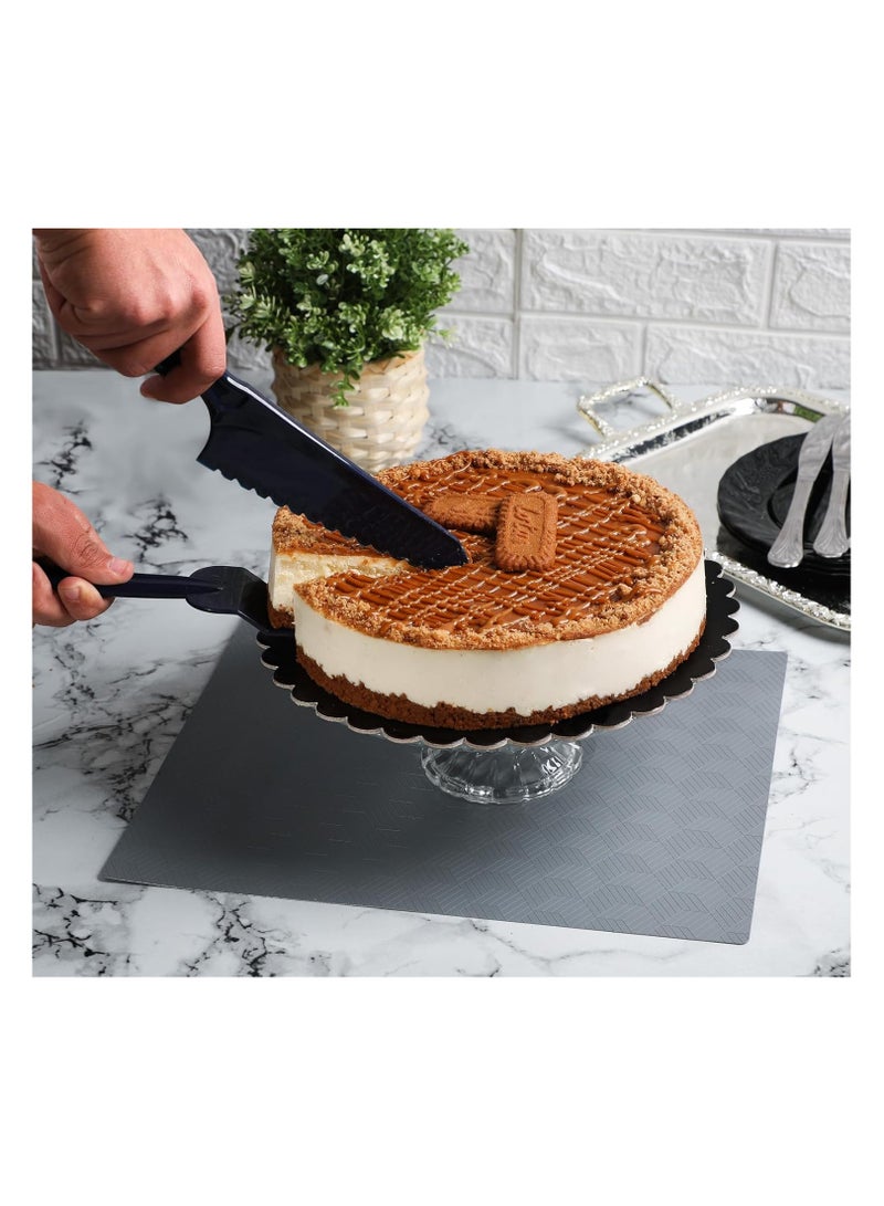 Plastic Serrated Bread Knife to Cut Veggies, Salad, Cake or Brownies and Server set of 2 - Image 2