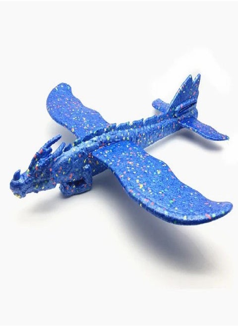 48CM Foam Plane Toy Dragon Hand LaunchThrowing AIircraft, Blue