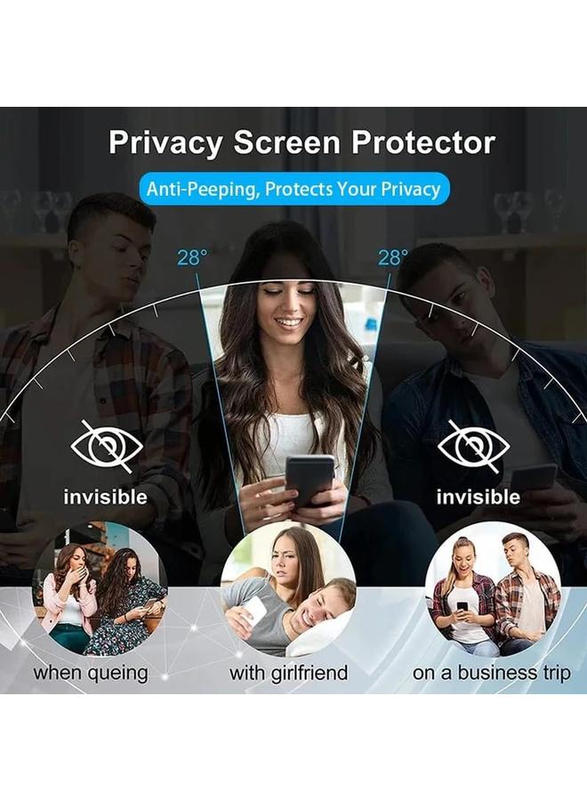 erorex 2 Plus 2 Compatible For Samsung Galaxy S24 Ultra Privacy Screen Protector Anti Spy Full Adhesive Flexible Film With Camera Lens Protector Anti Scratch Full Coverage No Bubble  - Image 5