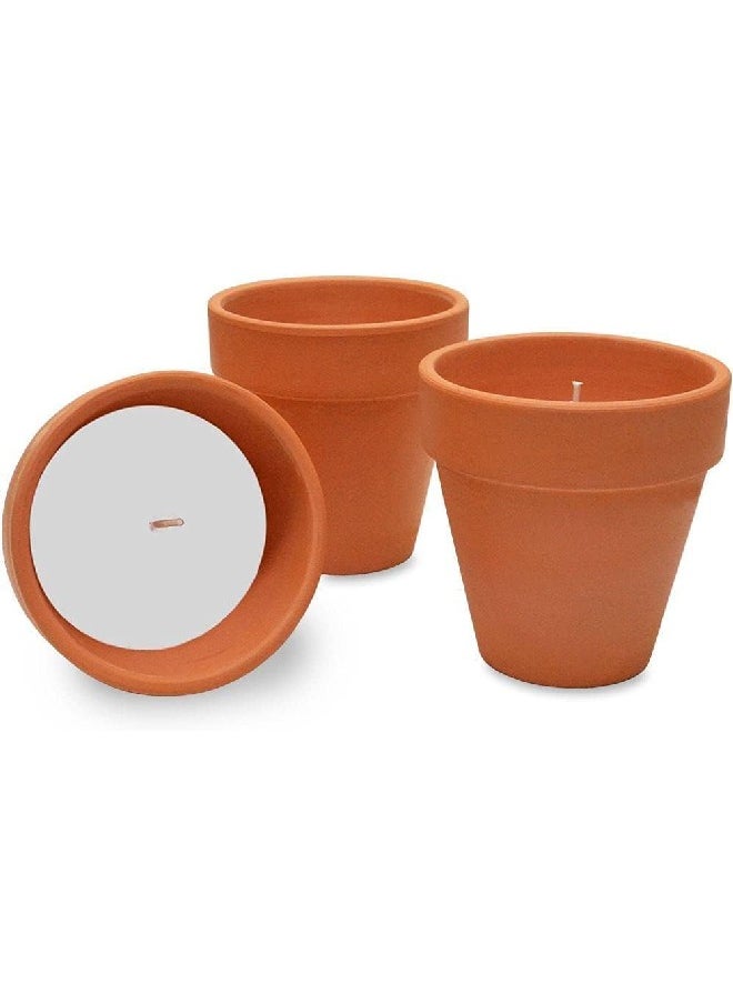 Waxworks Wax Works Citronela Candle Terracotta Pot Pack of 3  - Image 4