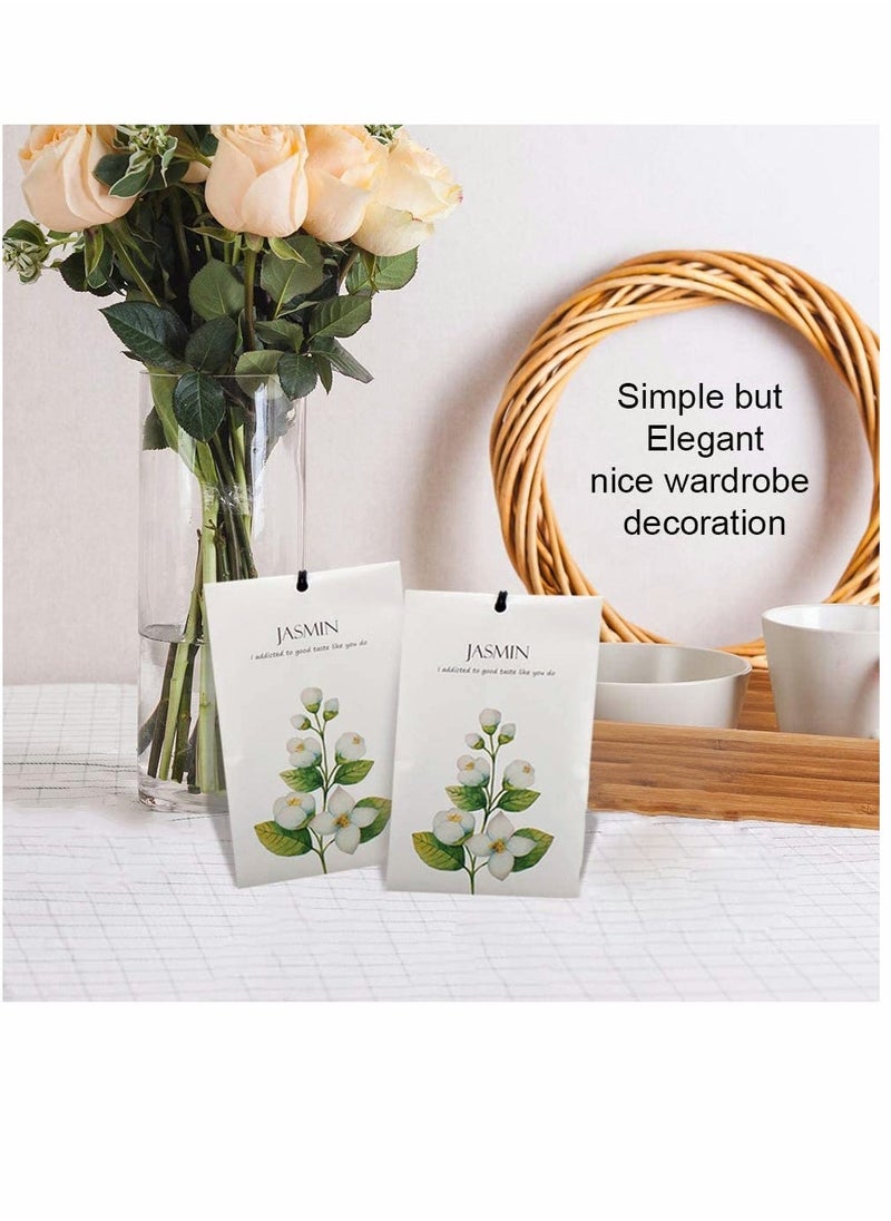 Jasmine Sachet 1Box 12Pcs Jasmine Dried Flower Bag Scent Sachet Drawer Freshener Jasmine Closet Air Freshener Scented Drawer Deodorizer Freshener for Drawers Closet Home Car Fragrance Product - Image 5