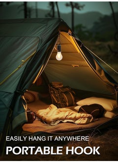 ADZOY ADZOY ADLT01 Hanging Camping Lamp Set of 3 Unbreakable Waterproof with Rechargeable Battery 3 Light Modes Decorative Design with Type C USB Charging for Hiking Emergency Car Repairing  - Image 5