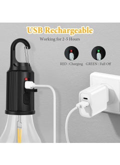 ADZOY ADZOY ADLT01 Hanging Camping Lamp Set of 3 Unbreakable Waterproof with Rechargeable Battery 3 Light Modes Decorative Design with Type C USB Charging for Hiking Emergency Car Repairing  - Image 2
