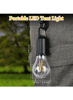 ADZOY ADZOY ADLT01 Hanging Camping Lamp Set of 3 Unbreakable Waterproof with Rechargeable Battery 3 Light Modes Decorative Design with Type C USB Charging for Hiking Emergency Car Repairing  - Image 3