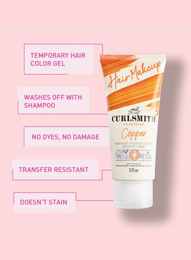 CURLSMITH كيرلسميث - مكياج الشعر - جل تصفيف وتلوين الشعر المؤقت النباتي (نحاسي 3 أونصة سائلة) - Image 3