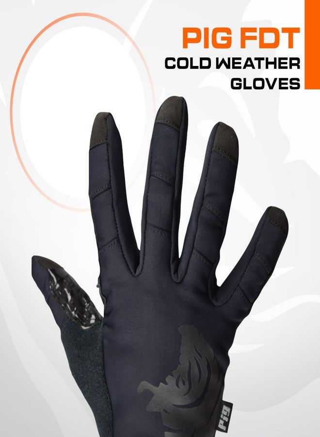PIG Full Dexterity Tactical Cold Weather Gloves, Insulated, Touchscreen Compatible, Silicone Grip, for Shooting, 1 Pair, Black, Large - Image 2