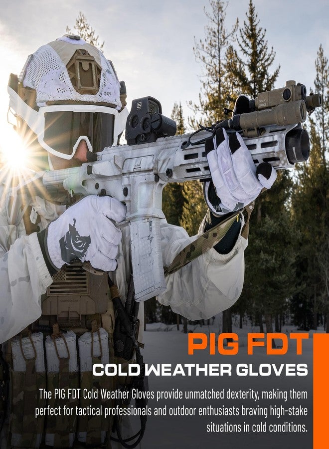 PIG Full Dexterity Tactical Cold Weather Gloves, Insulated, Touchscreen Compatible, Silicone Grip, for Shooting, 1 Pair, Black, Large - Image 5
