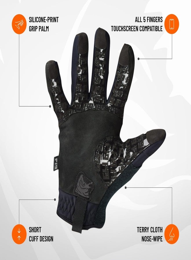 PIG Full Dexterity Tactical Cold Weather Gloves, Insulated, Touchscreen Compatible, Silicone Grip, for Shooting, 1 Pair, Black, Large - Image 3