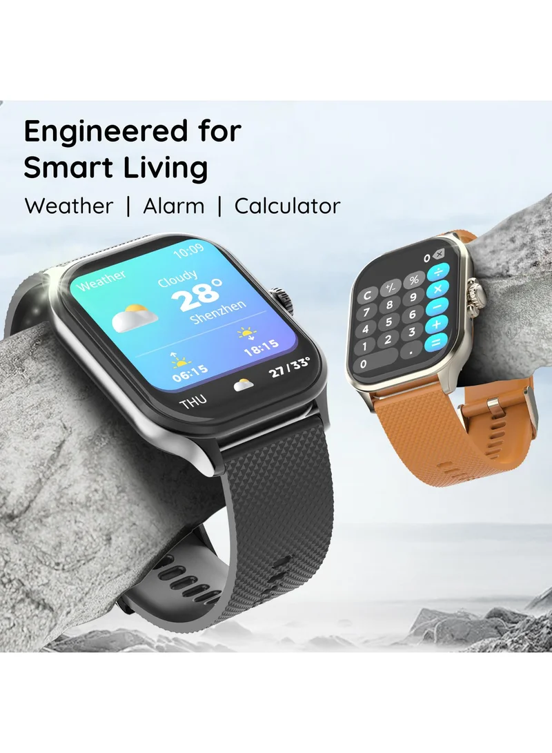 بيبل Pebble Oslo 2.01" Vibrant HD Display, BT Calling, Premium Metal Body, Fast Pairing, DIY Watch Faces, Health Suite, Multiple Sports Mode, Smart Features