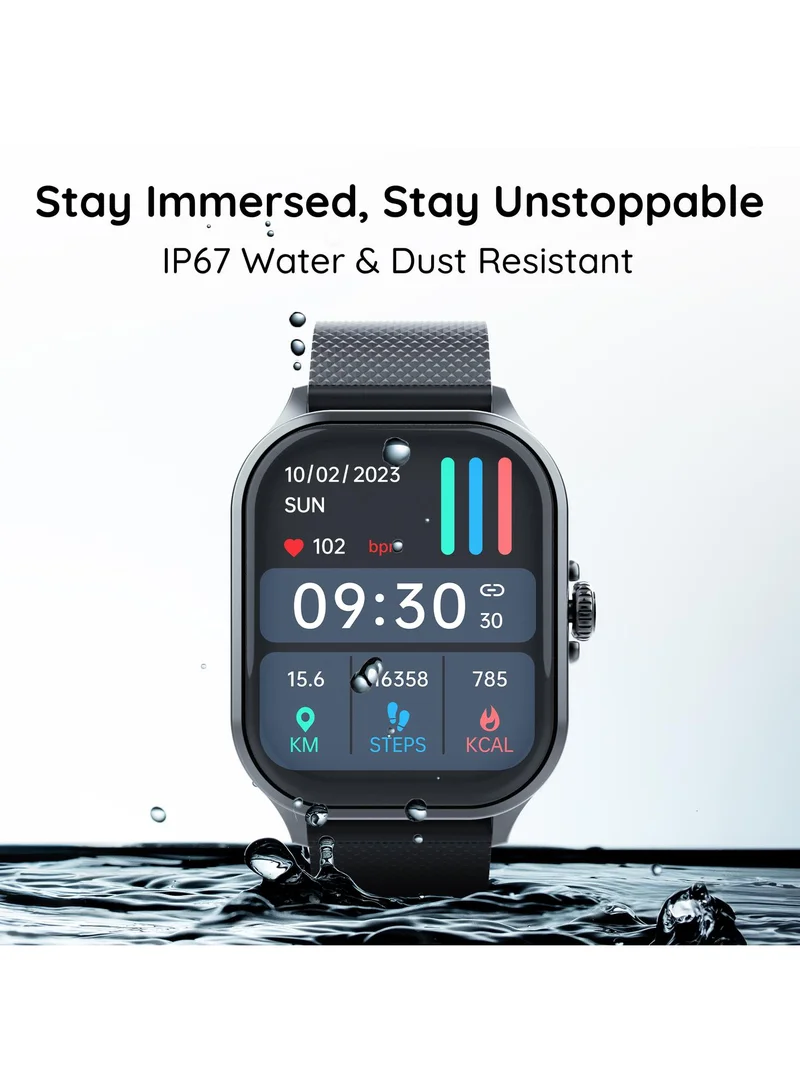 بيبل Pebble Oslo 2.01" Vibrant HD Display, BT Calling, Premium Metal Body, Fast Pairing, DIY Watch Faces, Health Suite, Multiple Sports Mode, Smart Features