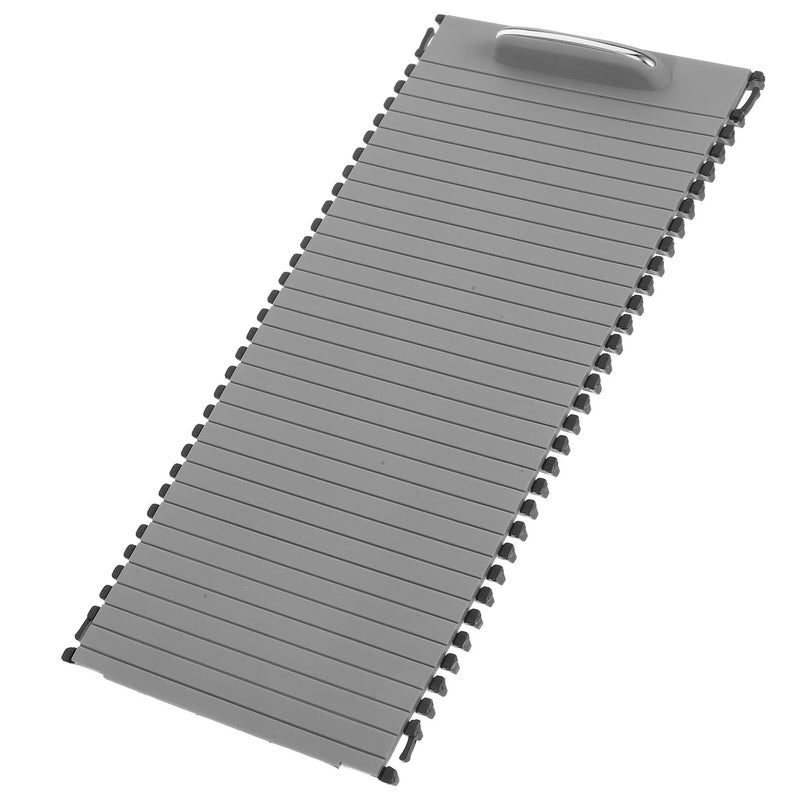Veemoon Car Center Console Cup Holder Sliding Roller Blind Cover Compartment Storage Box Gray Interior Drink Accessory - Image 2