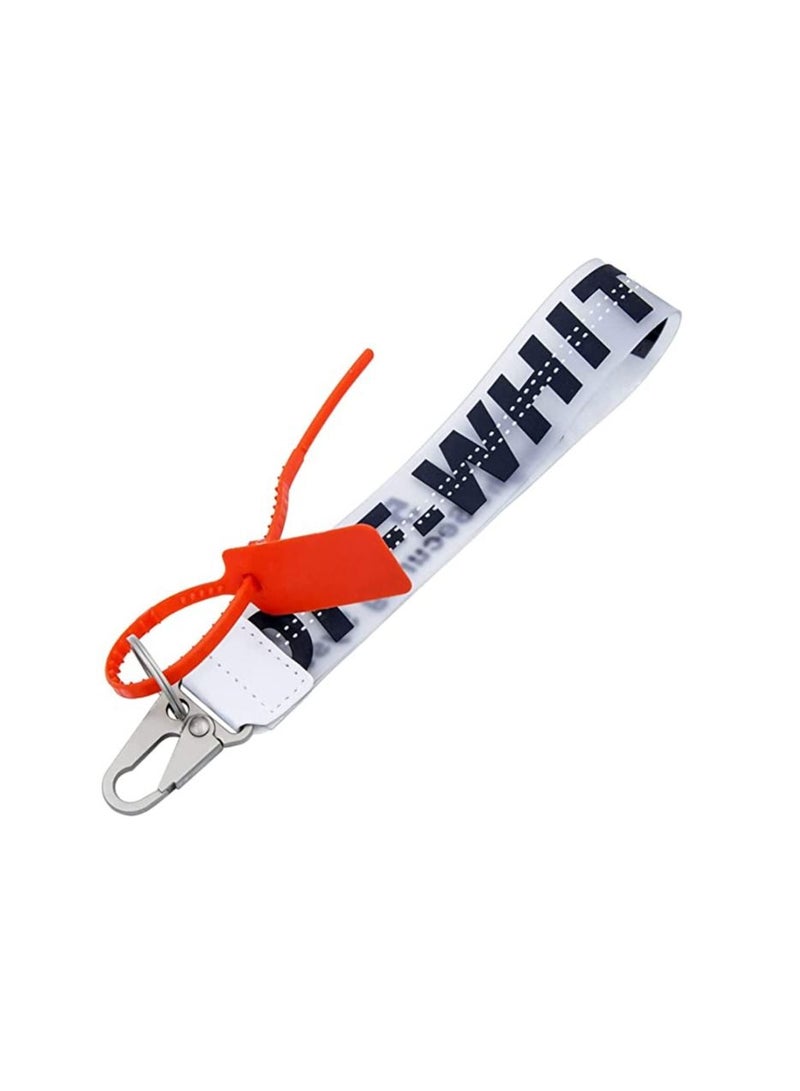 SYOSI Lanyard Keychain Unisex Cool Wrist Lanyard Key Chain can Hang Key Wallet Jeans Decoration Office Badge Fashionable Rubber Industrial Belt Office Badge Holder Mobile Phone Lanyard Black - Image 1