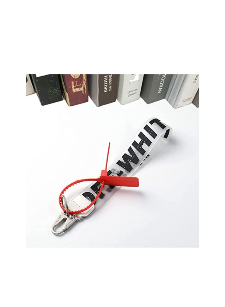 SYOSI Lanyard Keychain Unisex Cool Wrist Lanyard Key Chain can Hang Key Wallet Jeans Decoration Office Badge Fashionable Rubber Industrial Belt Office Badge Holder Mobile Phone Lanyard Black - Image 3