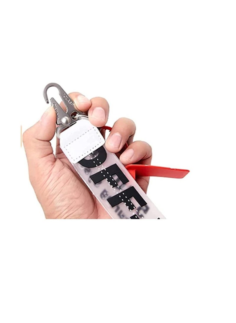SYOSI Lanyard Keychain Unisex Cool Wrist Lanyard Key Chain can Hang Key Wallet Jeans Decoration Office Badge Fashionable Rubber Industrial Belt Office Badge Holder Mobile Phone Lanyard Black - Image 2