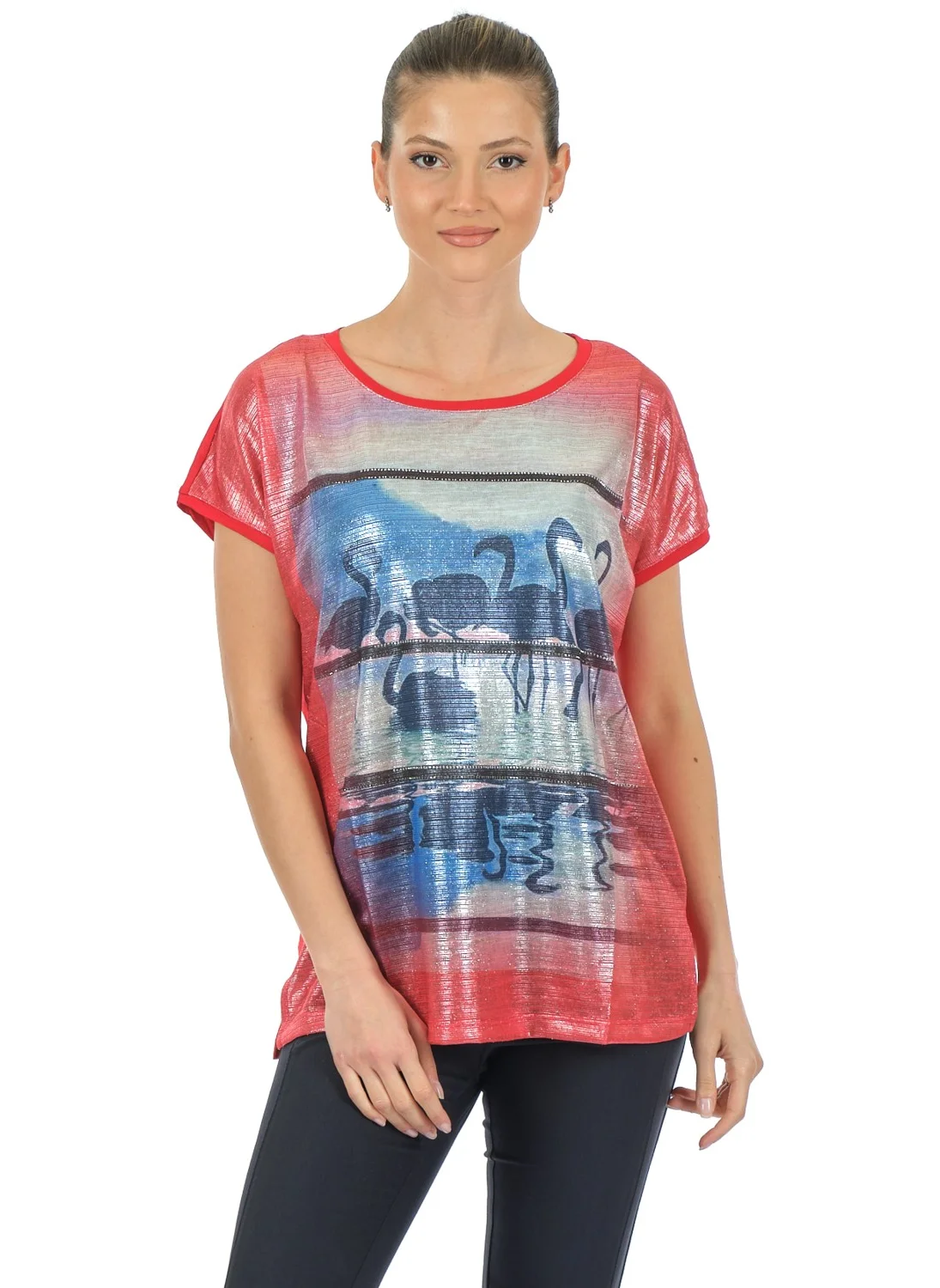 توميل Red Women's T-Shirt MY2150P10684