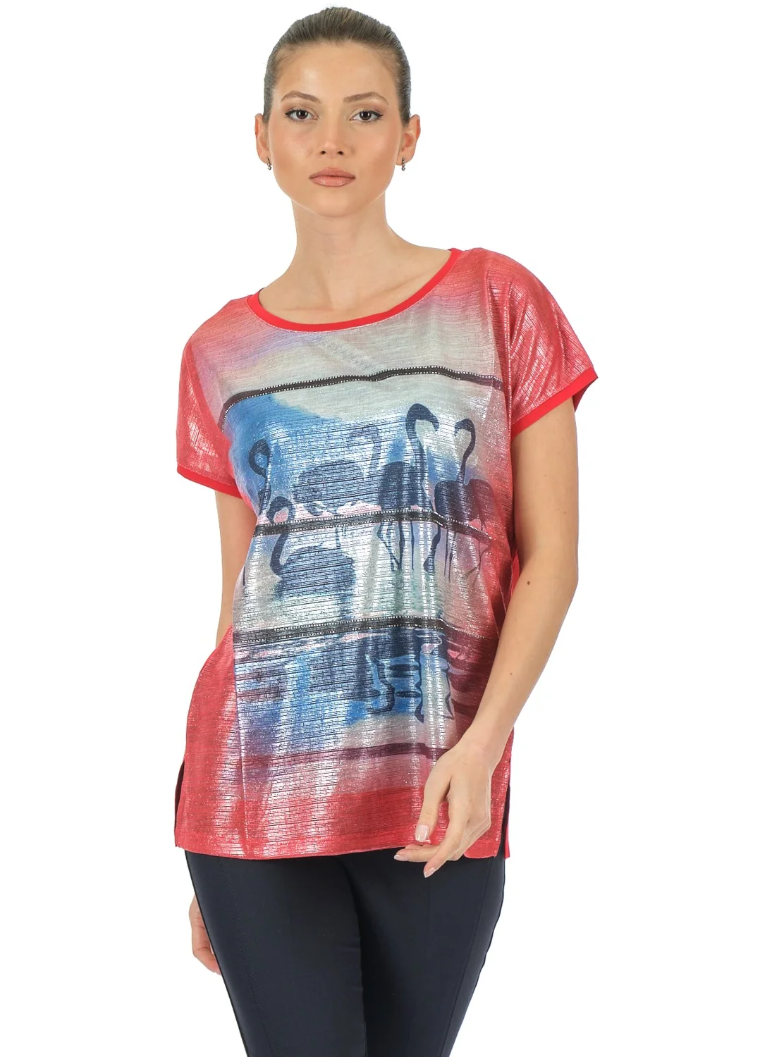 توميل Red Women's T-Shirt MY2150P10684
