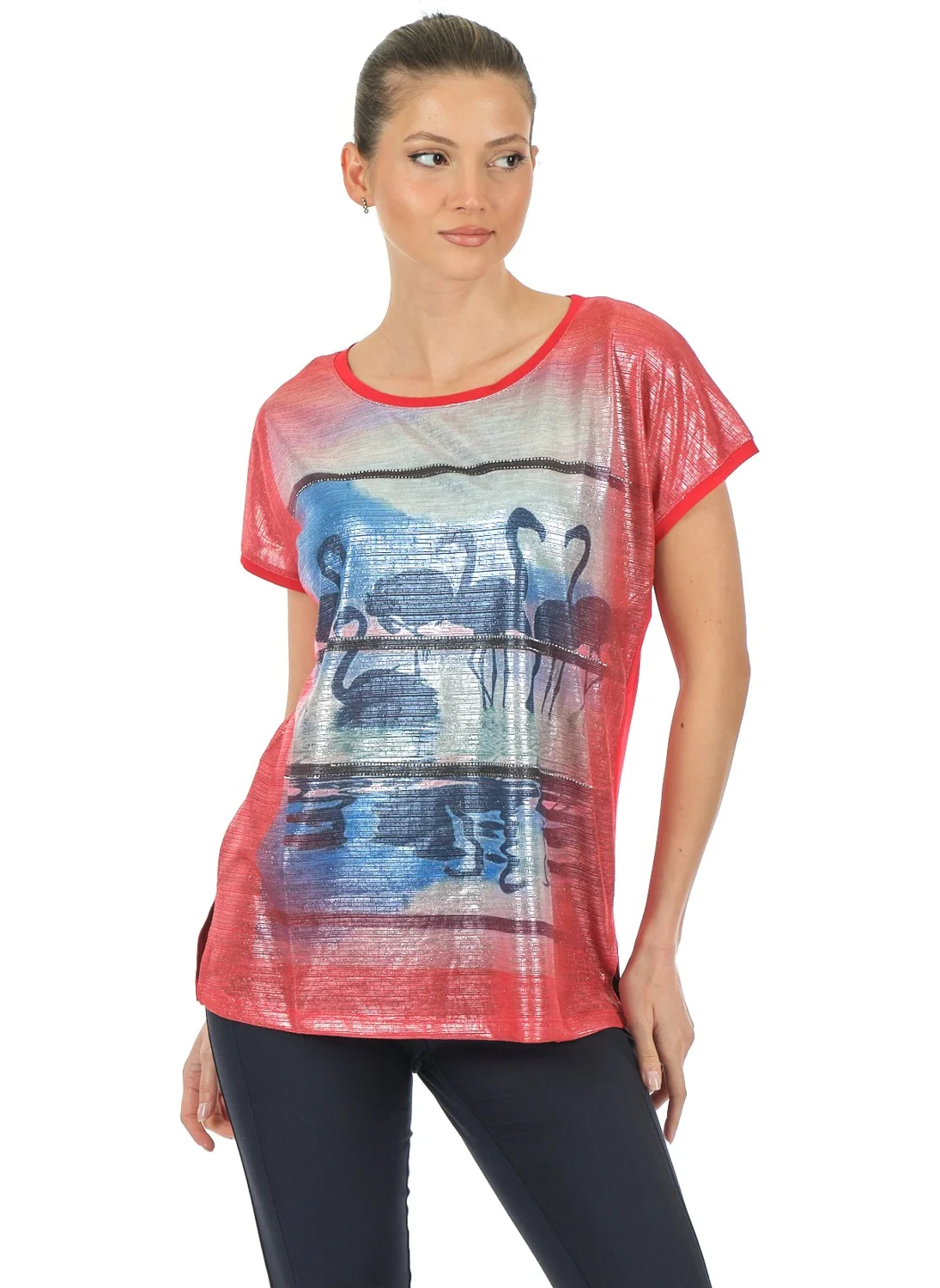 توميل Red Women's T-Shirt MY2150P10684
