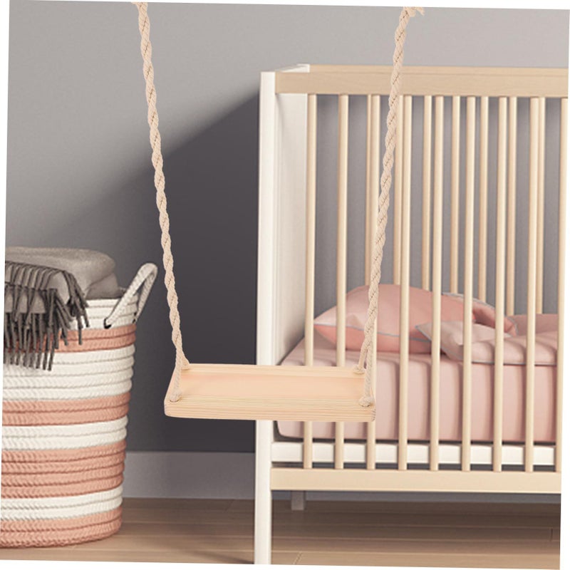 Baby Creative Photo Prop Wooden Swing For Newborn Photography Sessions - Image 4