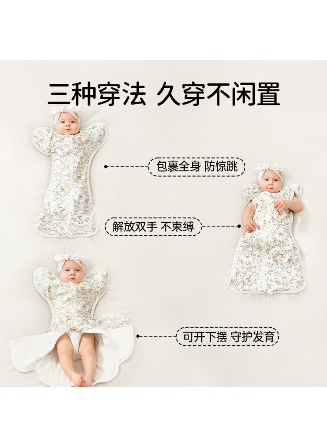 Ouyun Baby Sleeping Bag, Surrender-style Newborn Anti-startle Swaddle, Spring Autumn Summer Swaddling Blanket, Anti-kick Blanket, Tianyan Garden 72x28