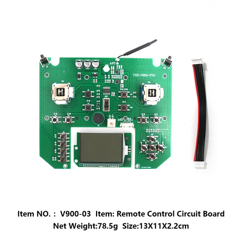 Remote Control Circuit Board: Multicolor Fiberglass Construction - Stable Reliable Connection Replacement Part for V900 V020 Fishing Bait Boat Remote Controller - Image 5