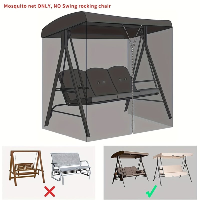 1pc Courtyard Mosquito Net For Swing Chair Outdoor Sunshade Protection Cover For Balcony And Garden - Image 3