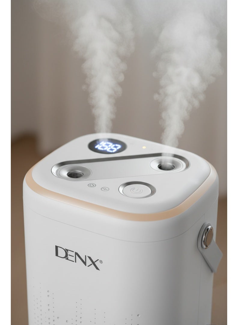 Denx مرطب الهواء بالموجات فوق الصوتية DENX سعة 1.3 لتر ورائحة الزيوت الأساسية، 4 مستويات من الرذاذ، إيقاف تلقائي، ضوضاء منخفضة، مرطب محمول قابل لإعادة الشحن لغرفة النوم، غرفة الأطفال، المنزل، والمكتب، DX1927 - Image 1