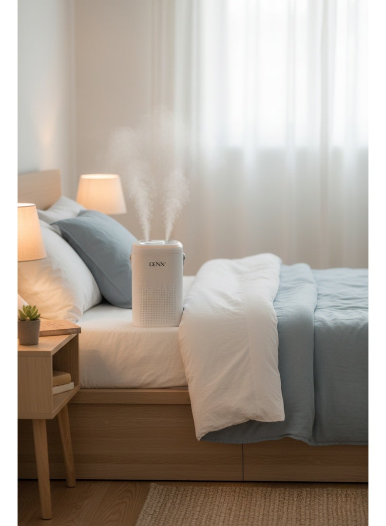 Denx مرطب الهواء بالموجات فوق الصوتية DENX سعة 1.3 لتر ورائحة الزيوت الأساسية، 4 مستويات من الرذاذ، إيقاف تلقائي، ضوضاء منخفضة، مرطب محمول قابل لإعادة الشحن لغرفة النوم، غرفة الأطفال، المنزل، والمكتب، DX1927 - Image 4