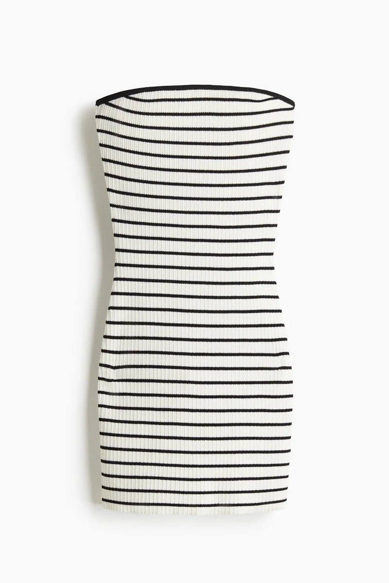 H&M Rib-knit bandeau dress